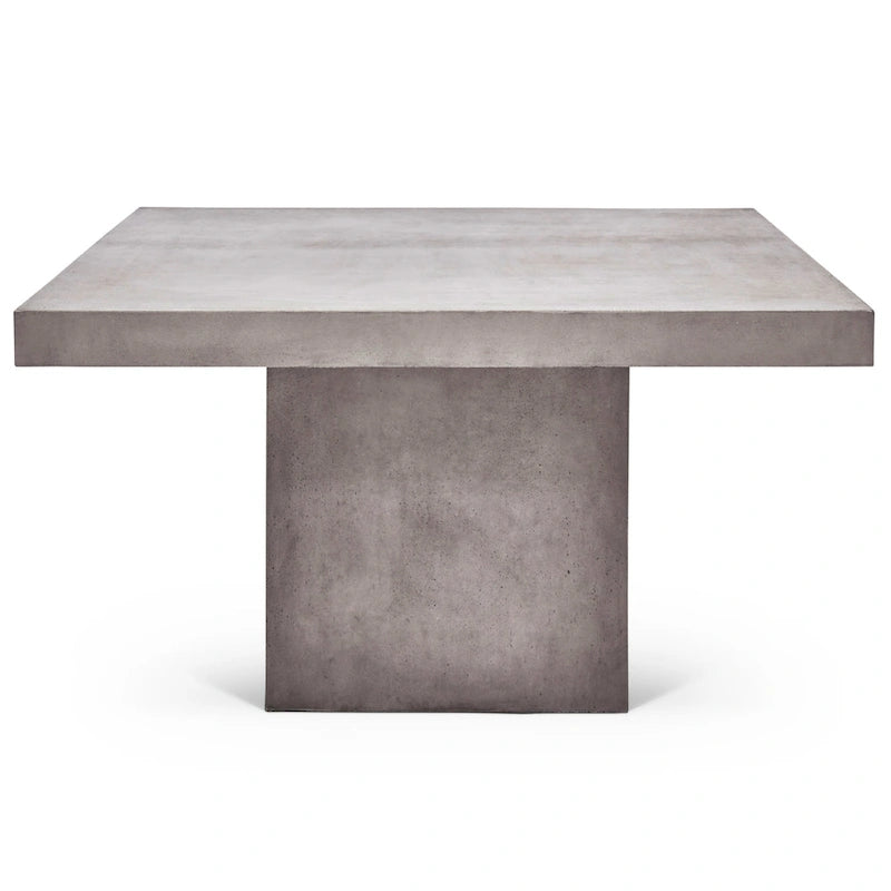 Table à manger carrée hauteur comptoir 59" | Béton fibré | Adaptée à l'extérieur | Gris foncé