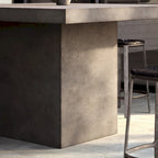 Table à manger carrée hauteur comptoir 59" | Béton fibré | Adaptée à l'extérieur | Gris foncé