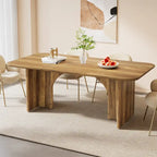 Grande table de salle à manger de 160 cm pour 4 à 6 personnes, table de cuisine rectangulaire moderne