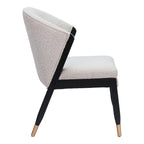Chaise de salle à manger moderne | Tissu haute performance gris brumeux | Cadre en bois massif | Style glamour contemporain
