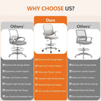 Chaise de bureau haute ergonomique avec accoudoirs relevables