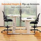 Chaise de bureau haute ergonomique avec accoudoirs relevables